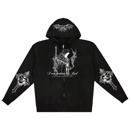 I Am Written By God Zip-Up Hoodie